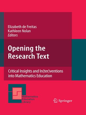 cover image of Opening the Research Text